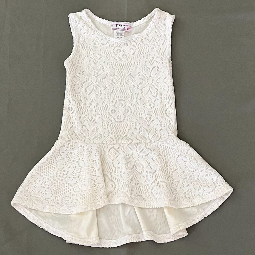 That's My Girls Ivory Lace Summer Dress Girls Size 7/8